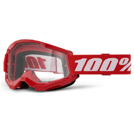 100% Strata 2 Red MX Goggles