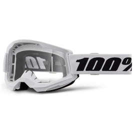 100% Strata 2 White Goggles