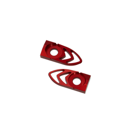 Zero XB KKE Racing Axle Block Chain Adjusters Red