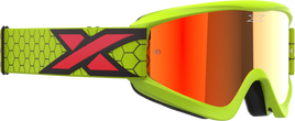 Flat Out Mirror Goggle Flo Ylw/Blk/Fire Rd Red Mirror