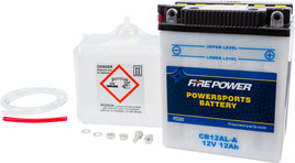 FirePower Battery W/Acid Cb12al A 12v Heavy Duty