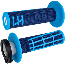 Emig 2.0   V2 Lock On Grip Navy/Cyan - Santa Clara Cycle
