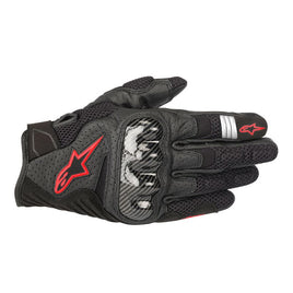 Alpinestars SMX1 Air V2 Black - Red Motorcycle Glove - Santa Clara Cycle