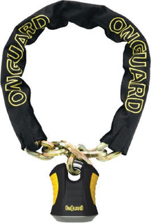 Beast 8018 Chain With Keyed Padlock Black/Yellow 6 Ft - Santa Clara Cycle