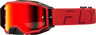Fly Racing Zone Pro Goggle Red W/ Red Mirror/Smoke Lens - Santa Clara Cycle