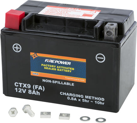 Fire Power CTX9 FA Factory Activated Battery - Santa Clara Cycle