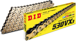 DID Chain 530vx3 120l Gold