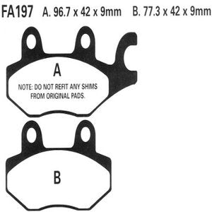 EBC FA197HH Ninja 250 front Motorcycle Brake Pads - Santa Clara Cycle-Store