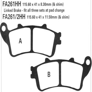 EBC FA261HH Honda VFR800 - ST1100 motorcycle pads - Santa Clara Cycle-Store