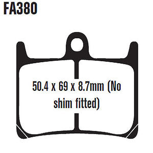 EBC FA380HH R6 - R1 Motorcycle Brake Pads - Santa Clara Cycle-Store