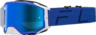 Fly Racing Zone Pro Goggle Blue W/ Sky Blue Mir/Sky Blue Lens - Santa Clara Cycle