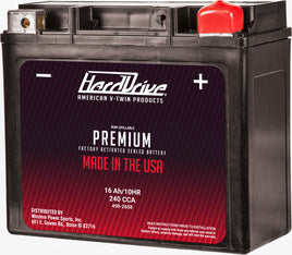 HARDDRIVE GYZ16HL / YTX14L PREMIUM BATTERY - Santa Clara Cycle
