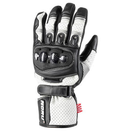 Noru Sokudo White Motorcycle Glove