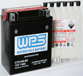 WPS CTX14H-BS Motorcycle Battery - Santa Clara Cycle