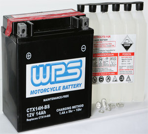 WPS CTX14H-BS Motorcycle Battery - Santa Clara Cycle